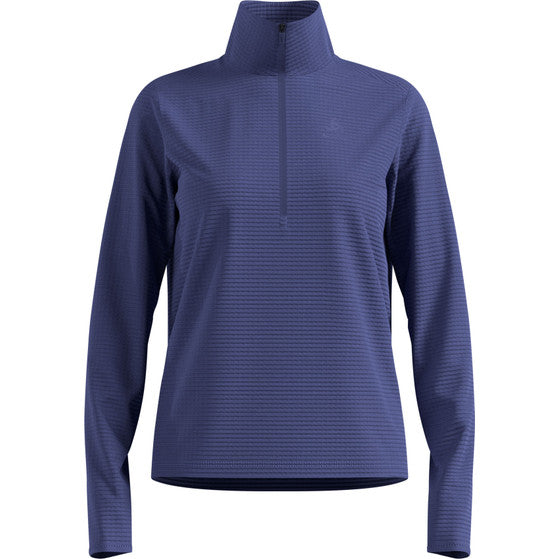 Odlo Mid layer 1/2 zip hardlooptrui Vrouwen - Skipper Blue