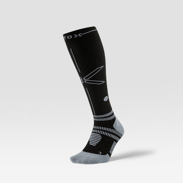 Chaussettes de sport hautes Stox pour hommes Bleu - Orange 